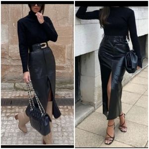 Zara Black Midi Skirt